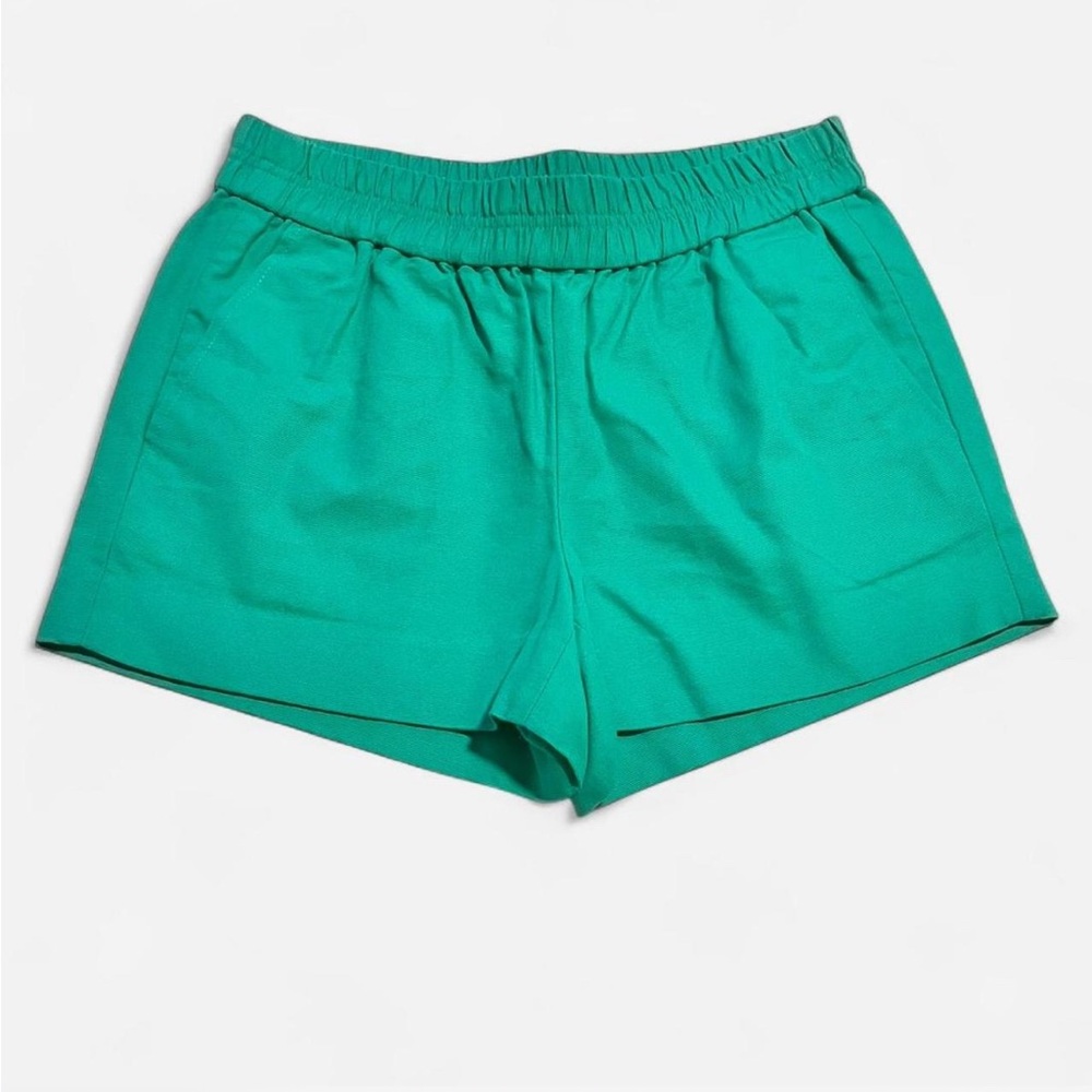 J.Crew Factory Elastic Waist Pull On Shorts Cotton Preppy Boho Mid Rise Summer
